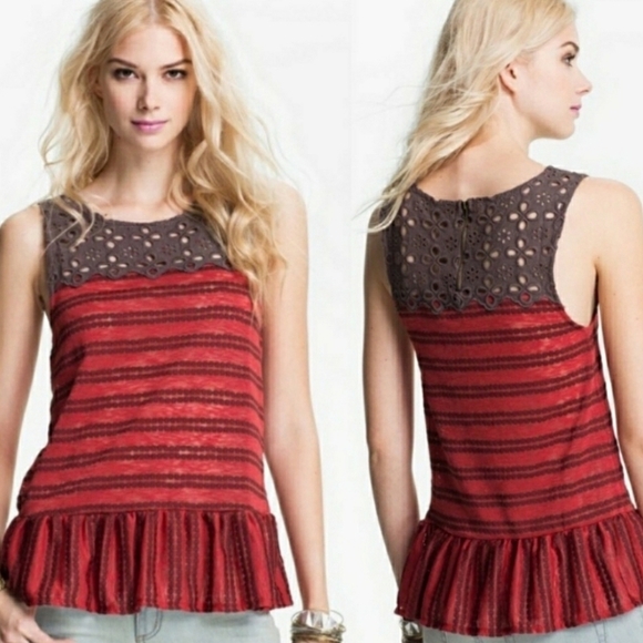 🌸 Free People | Sleeveless Bohemian‎ Tank - Picture 1 of 12